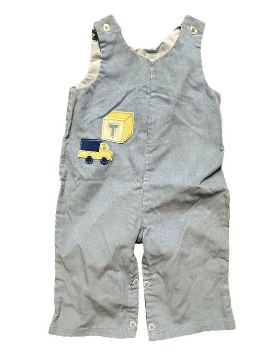 mine Other - Vintage Be Mine Blue Corduroy Overalls Truck USA Made Size 12 Months